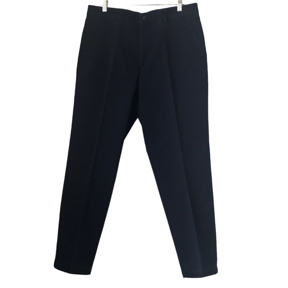 Dockers men’s navy blue khaki flat front 100% cotton slacks size 34x30